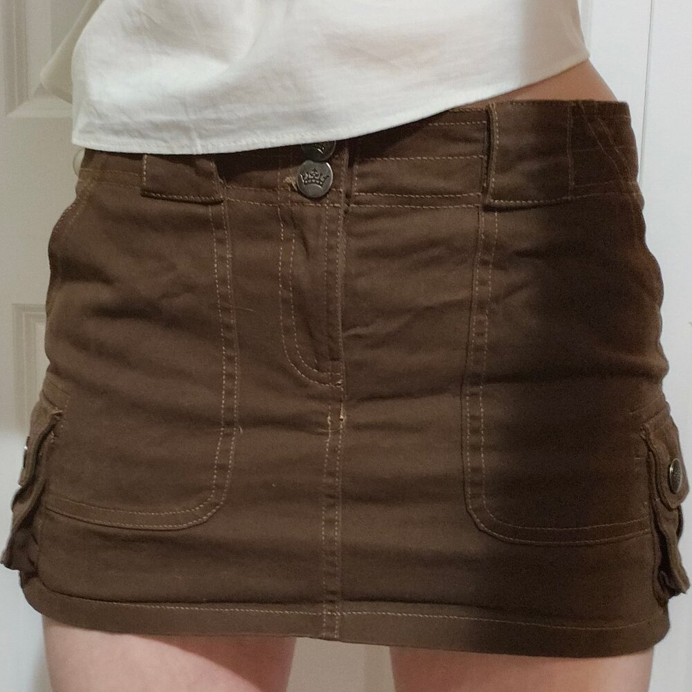 Brown Cargo Skort